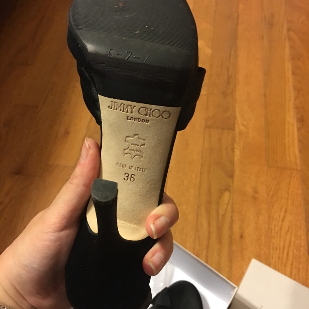 Jimmy Choo classical black strip sandal